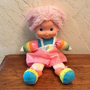 Vintage Mattel Hallmark 1983 Rainbow Brite Baby Brite Doll Pink Hair & Outift